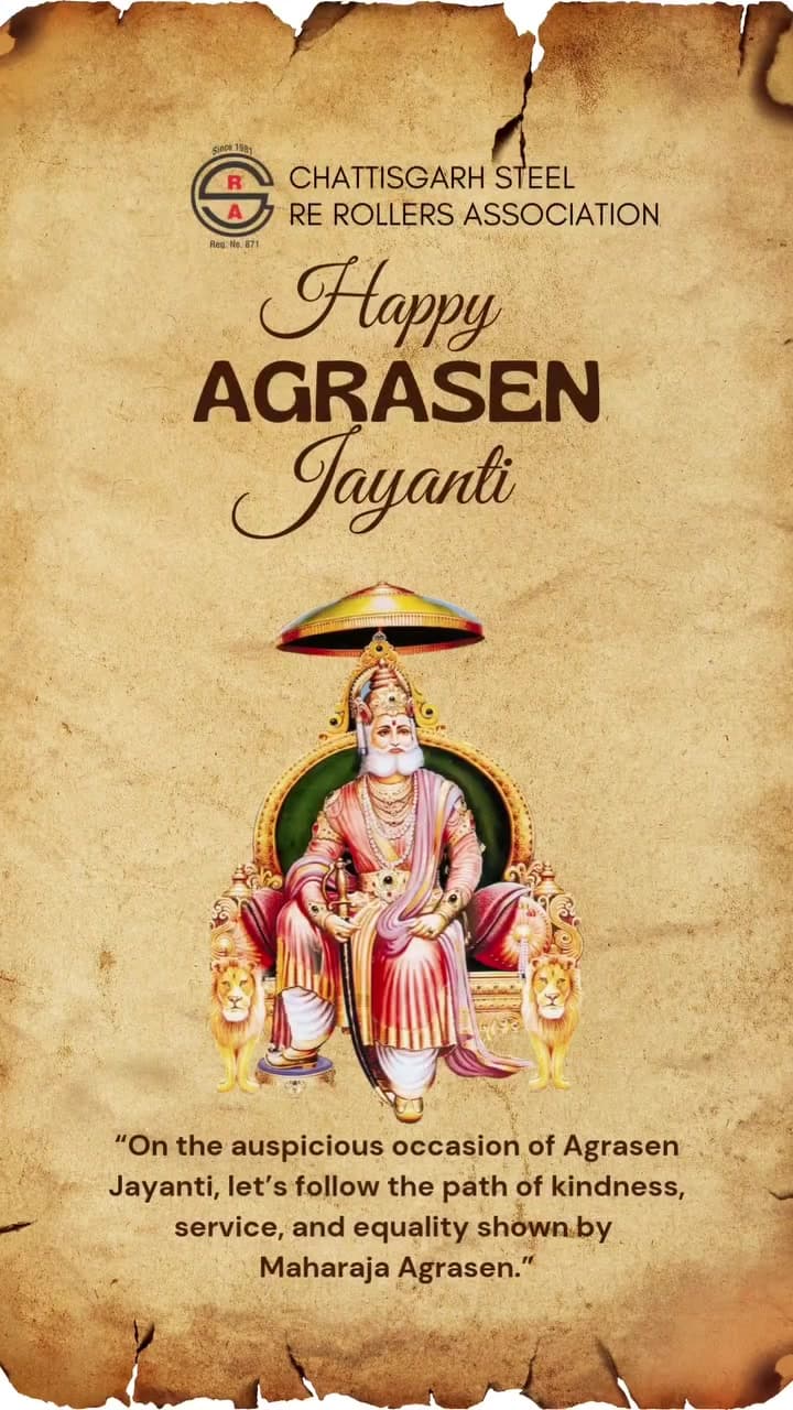 🌸 Honoring Maharaja Agrasen – the symbol of peace, unity, and prosperity. 🌸 #agrasenjayanti
